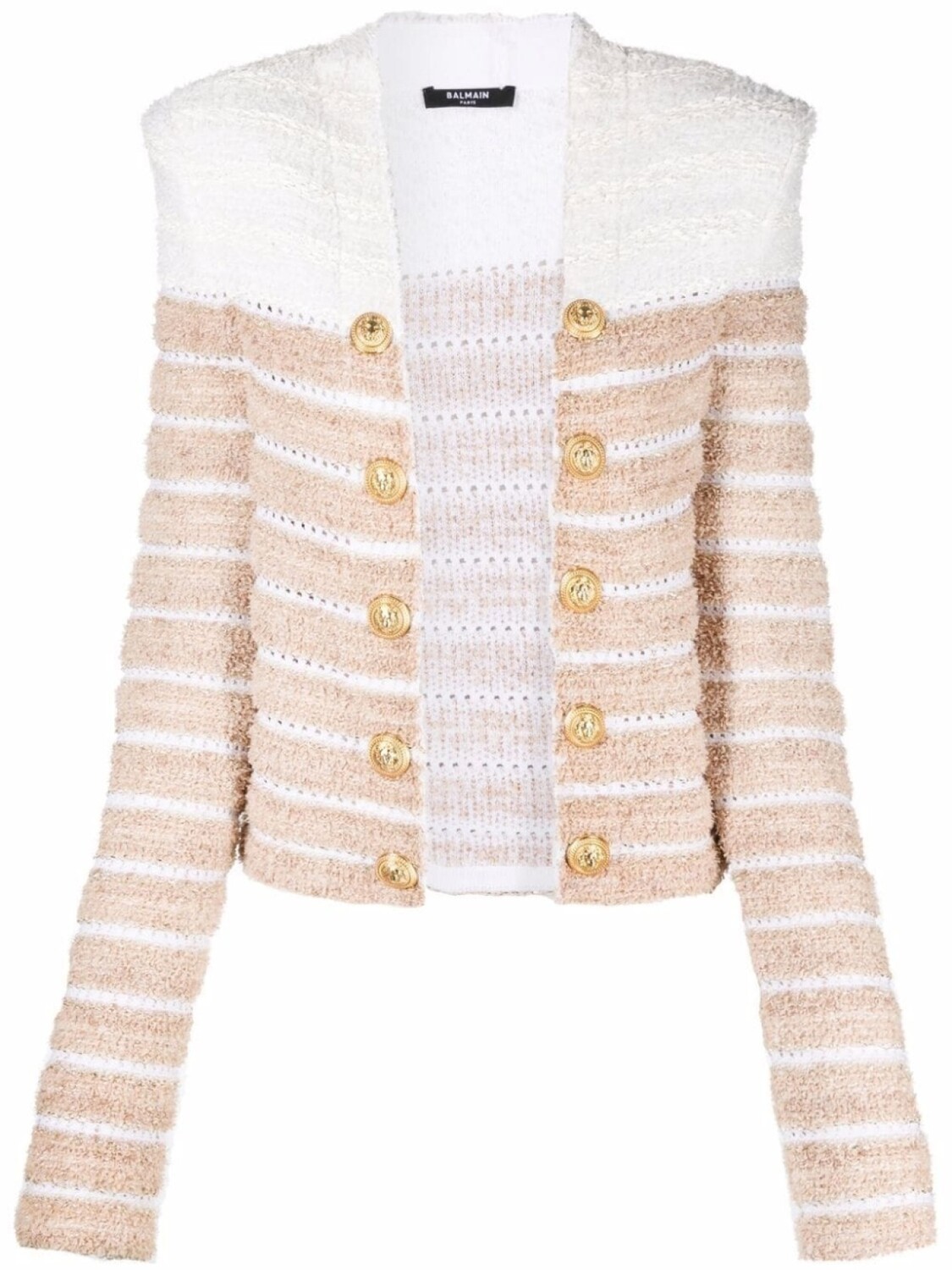 

Balmain твидовый жакет, золотой