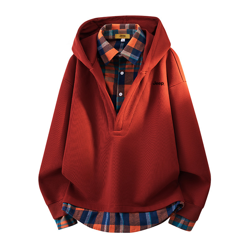 

Свитшот мужской V-образный вырез Moderate Mock Two Piece Jeep, maroon