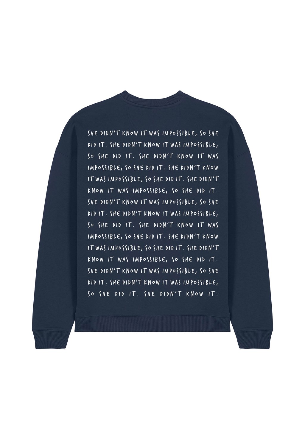

Толстовка IMPOSSIBLE BACK PRINT UNISEX Mira Paris, темно-синий