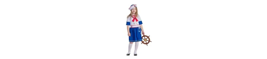 Костюм матроски для девочек Dress Up America, синий — фото 2