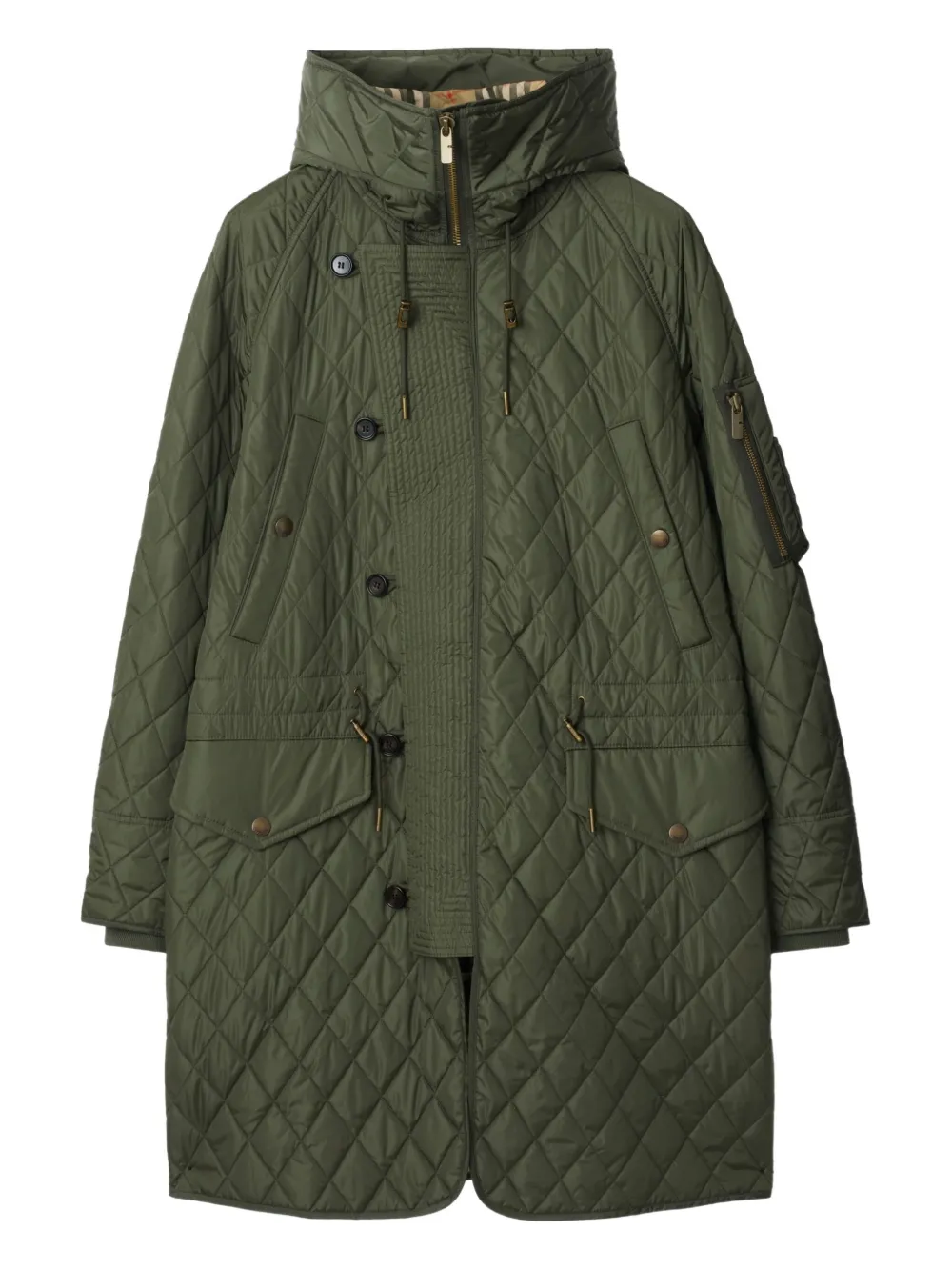 

Стеганая парка BURBERRY, зеленый