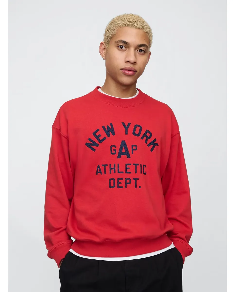 

Мужская толстовка с капюшоном и логотипом Gap, красный