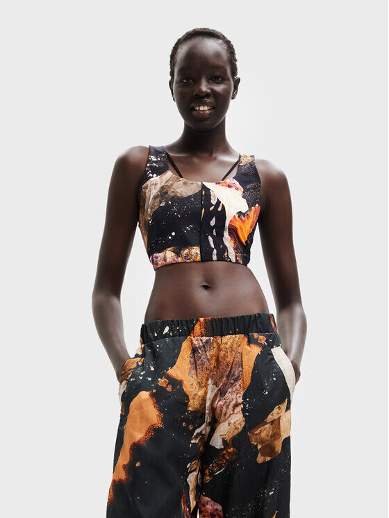 

Топ приталенного кроя Desigual, мультиколор