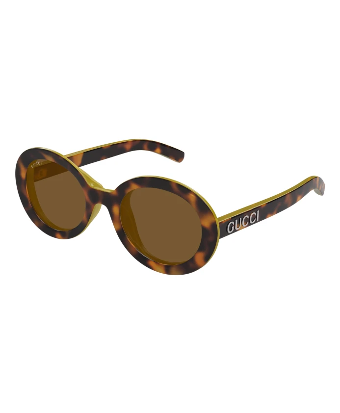 

Стильные солнцезащитные очки с цветовым кодом. Gucci, коричневый