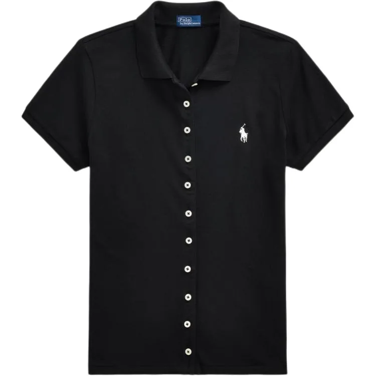 Polo рубашка с вышивкой пони Polo Ralph Lauren, черный