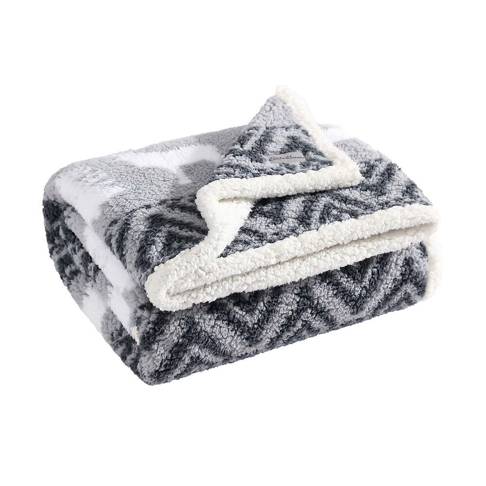 

Двустороннее одеяло Eddie Bauer Woodland Fair Isle из шерпы, зеленый