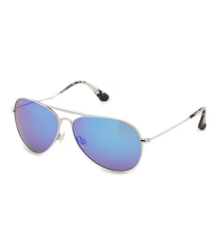 

Солнцезащитные очки Maui Jim Mavericks PolarizedPlus2 Aviator 61 мм, серебро, Синий, Солнцезащитные очки Maui Jim Mavericks PolarizedPlus2 Aviator 61 мм, серебро