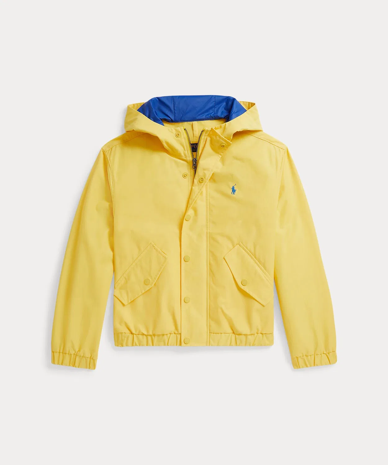 Куртка с капюшоном из смесового хлопка Ralph Lauren с вышивкой пони, жёлтая