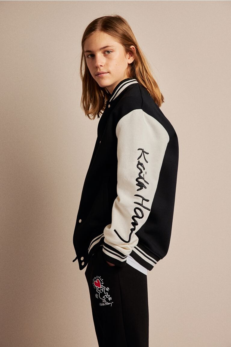 

Бейсбольная куртка с мотивами H&M, черный