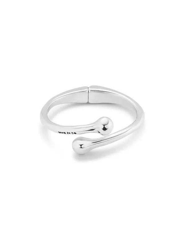 

Жесткий браслет из металлического сплава с внутренней пружиной Unode50, silver