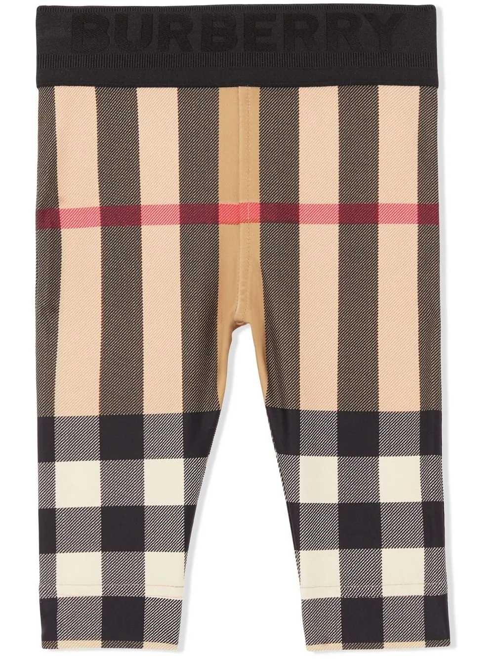 

Леггинсы в клетку тартан с логотипом BURBERRY KIDS, коричневый