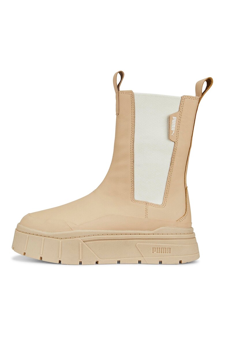 

Кожаные ботинки челси Mayze Stack с текстилем Puma, бежевый