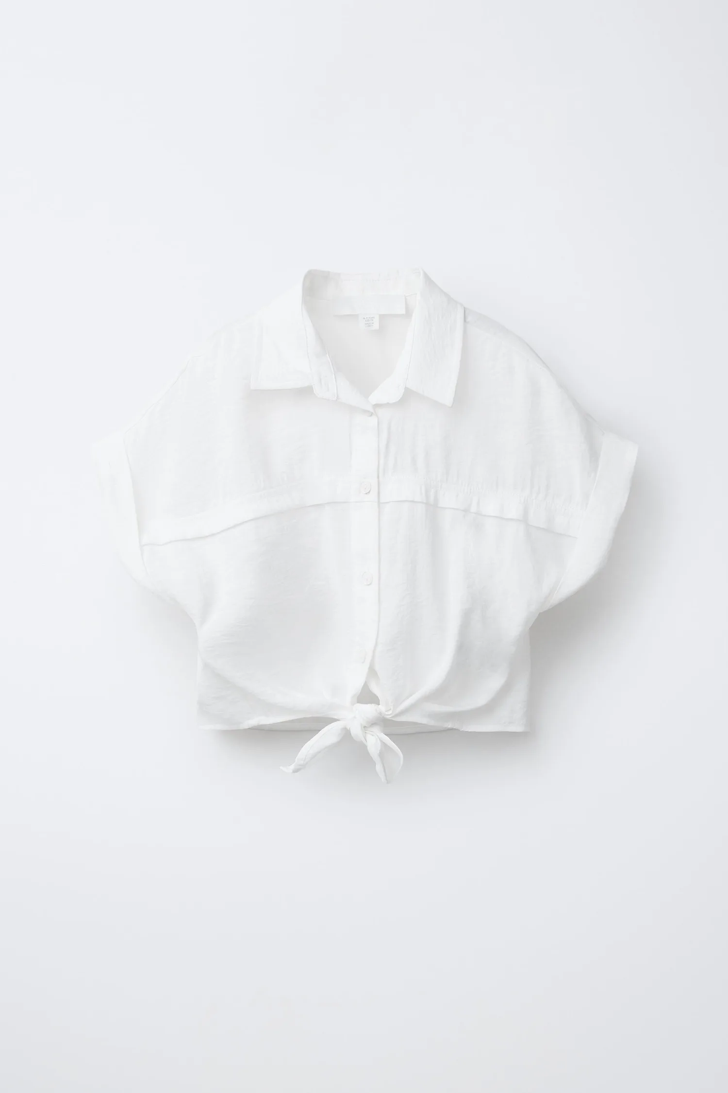 Свободная рубашка с узлом Zara, белый