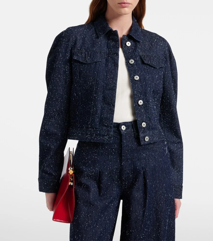 Джинсовая куртка с вышивкой Ovalo de Nîmes Jacquemus, синий — фото 2