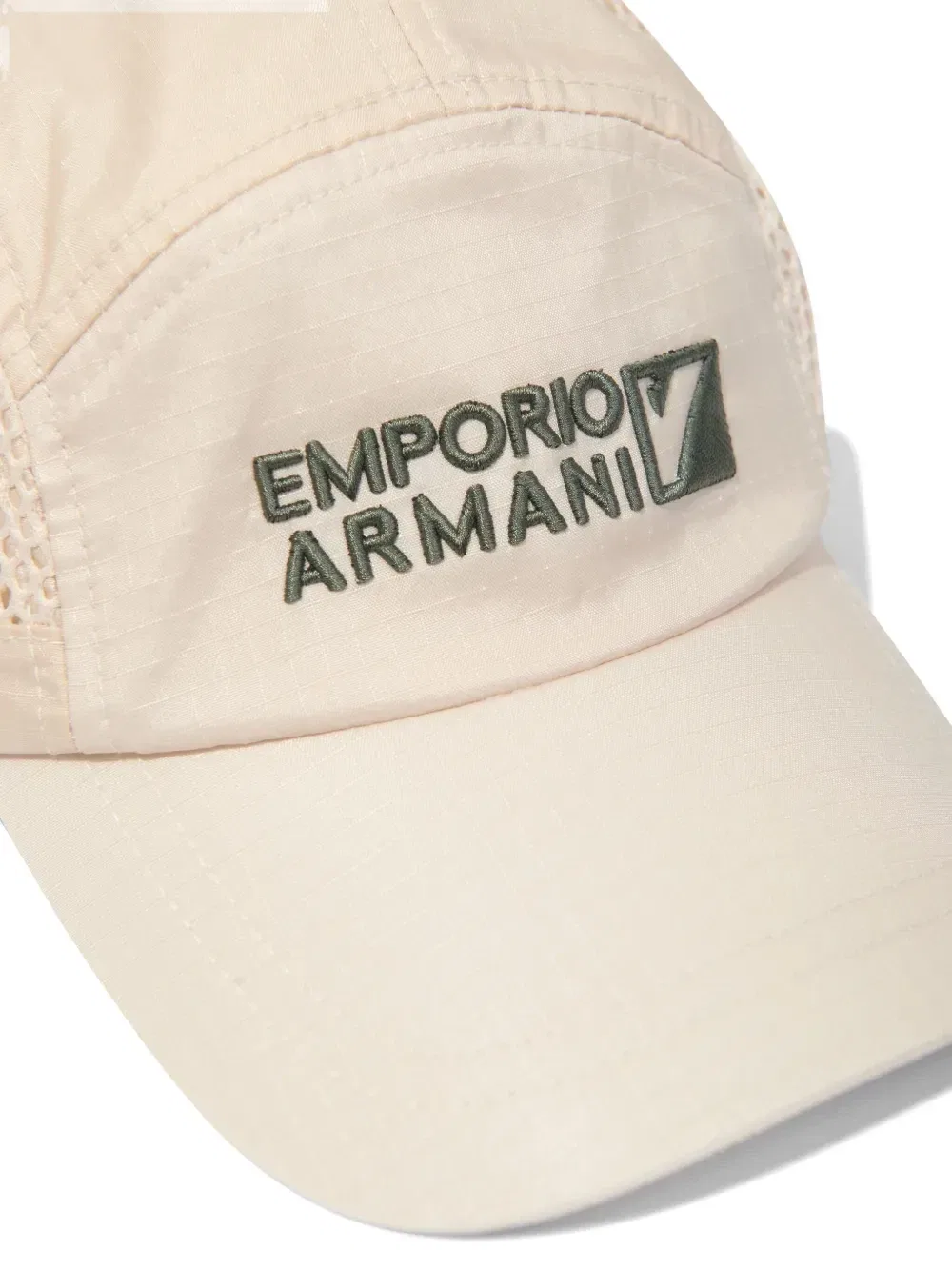Кепка с сетчатыми вставками и вышитым логотипом Emporio Armani Kids, бежевый — фото 3