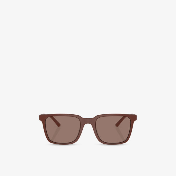 

Солнцезащитные очки Oliver Peoples Mr Federer прямоугольные из ацетата, коричневый