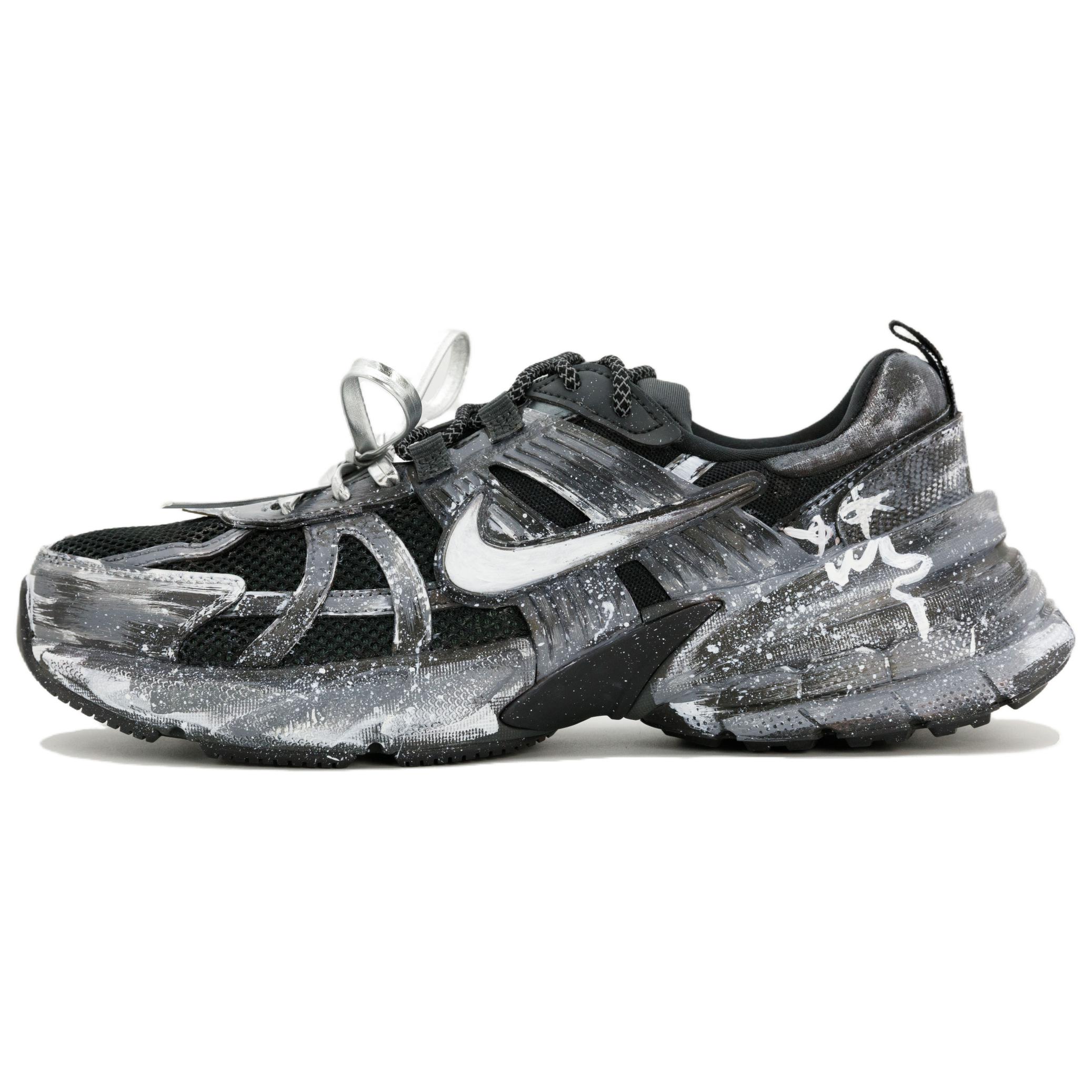 

Nike Кроссовки V2K Run с низким верхом, устойчивые к истиранию, для повседневных тренировок и поездок на работу, черные, мужские