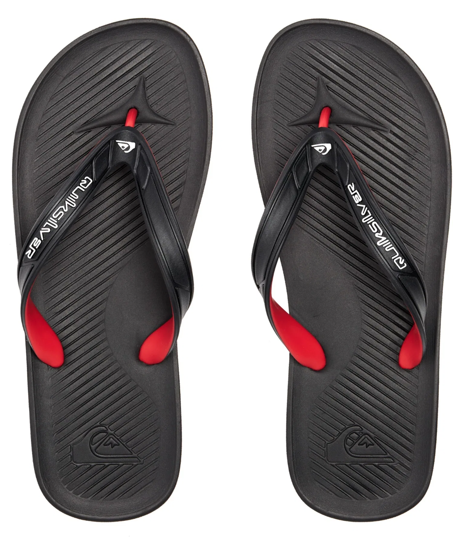 Мужские пляжные сланцы Quiksilver HALEIWA CORE черно-белые — фото 2