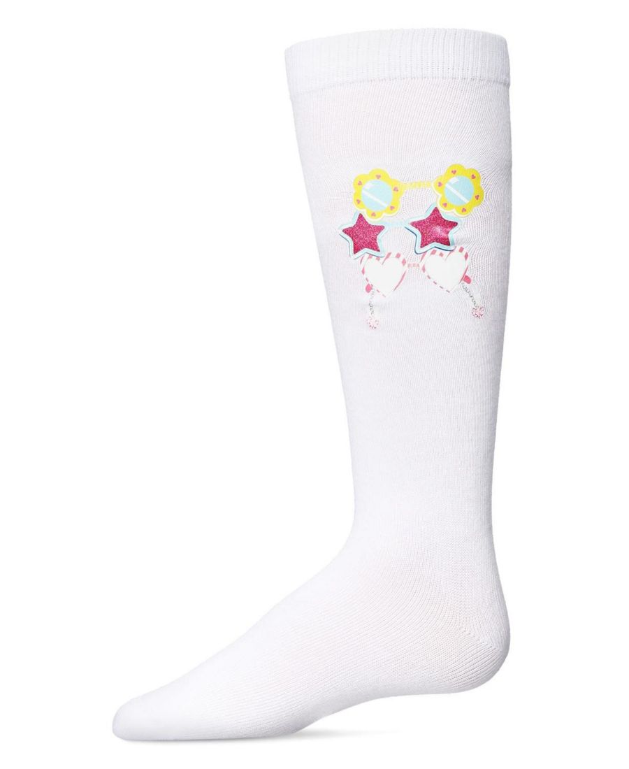 

Высокие носки Sunglass Envy из хлопковой смеси MeMoi, White