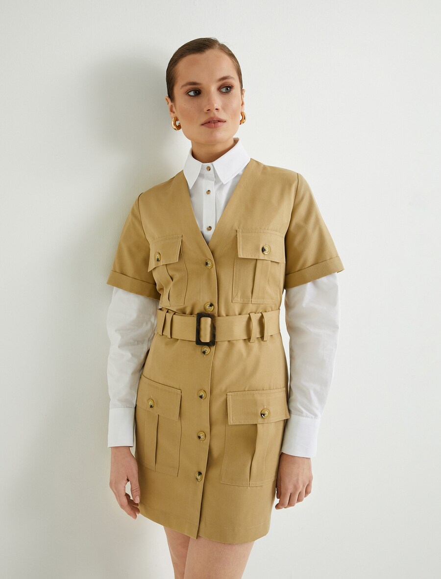 

Платье-рубашка Koton, Light brown