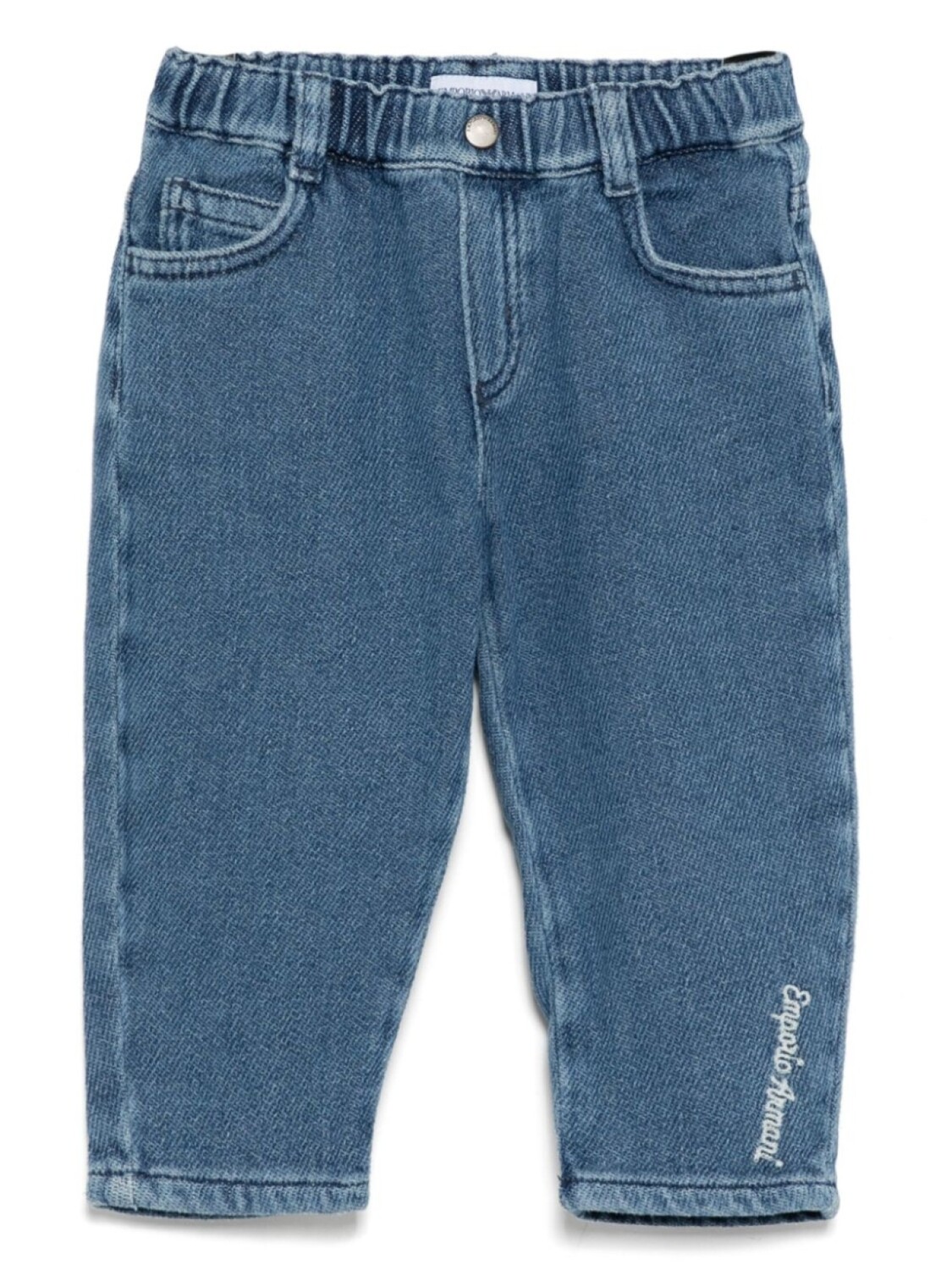 

Джинсы с вышитым логотипом Emporio Armani Kids, синий