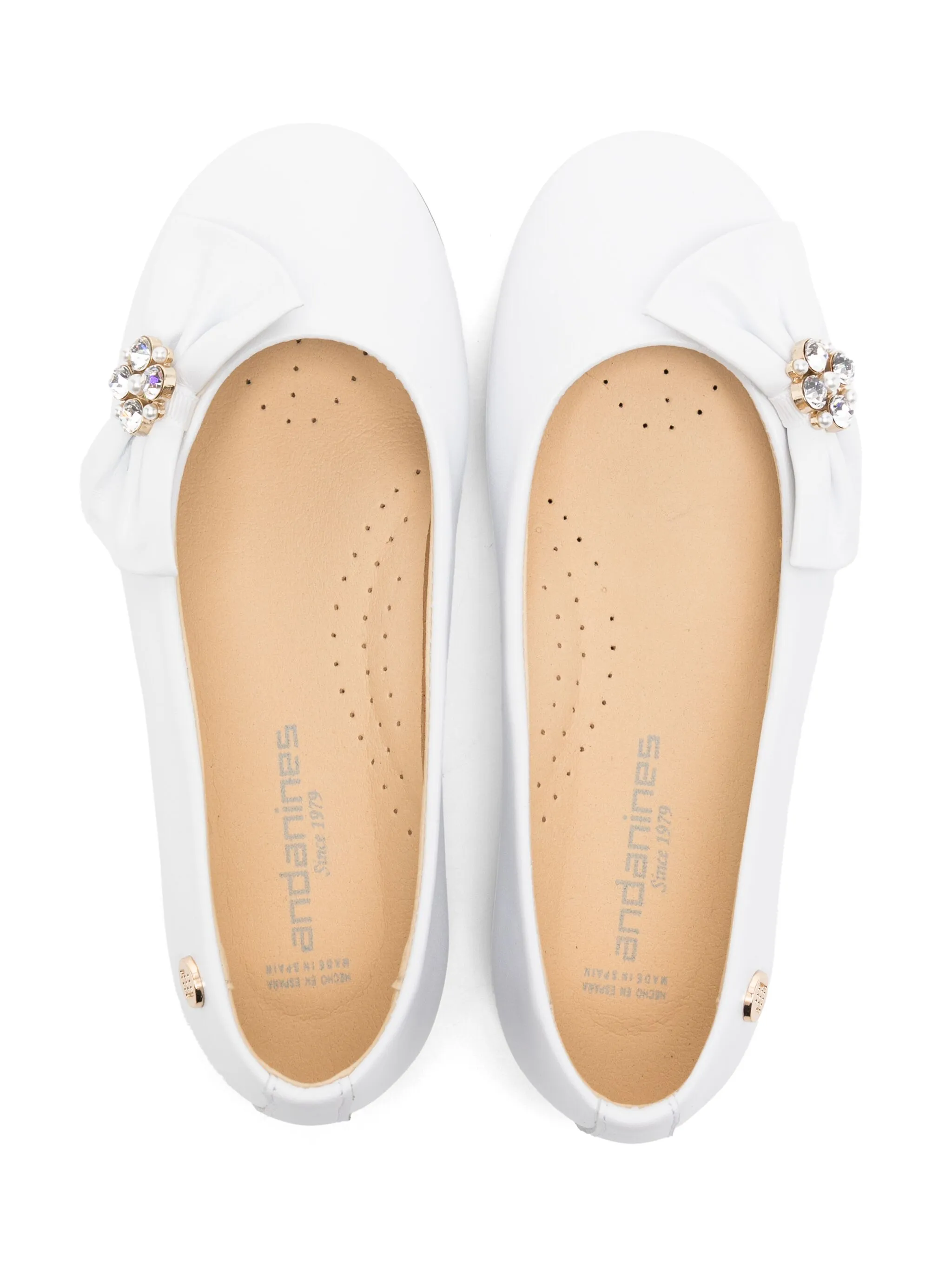 

Балетки с бантами Andanines, белый