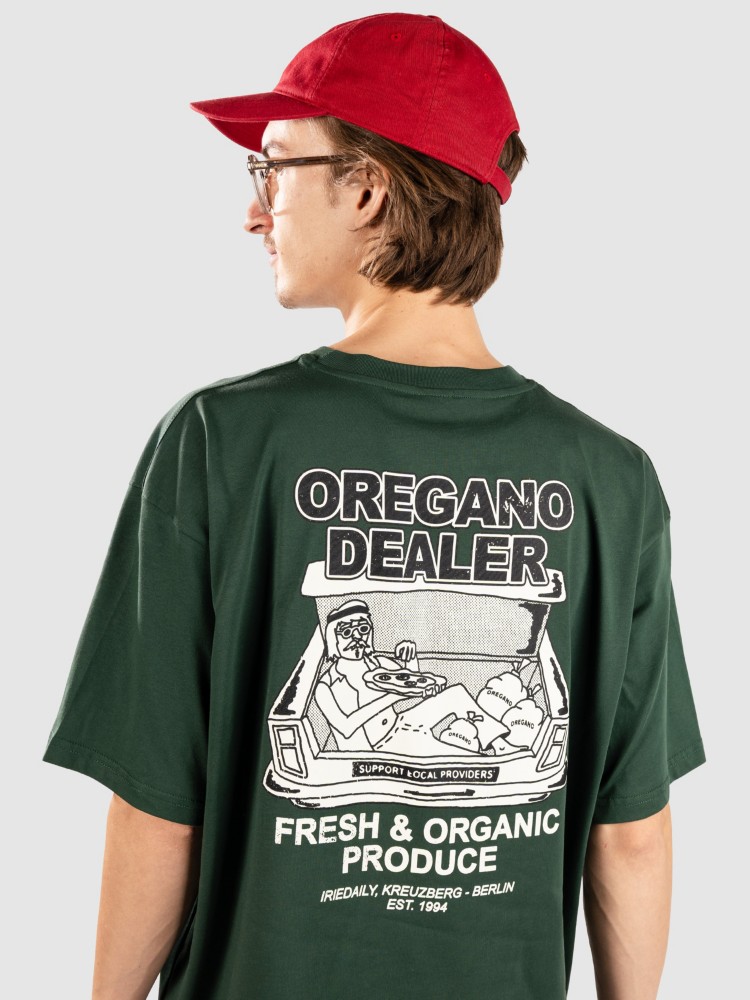 

Футболка Iriedaily Oregano Dealer T-Shirt, bottle green, Зеленый, Футболка Iriedaily Oregano Dealer T-Shirt, bottle green