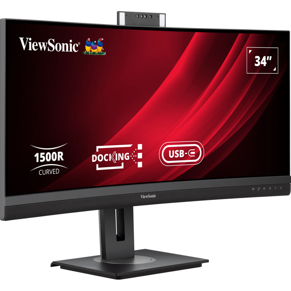 

ViewSonic VG3457CV 34-дюймовый сверхширокий изогнутый монитор для видеоконференций с разрешением 1440p