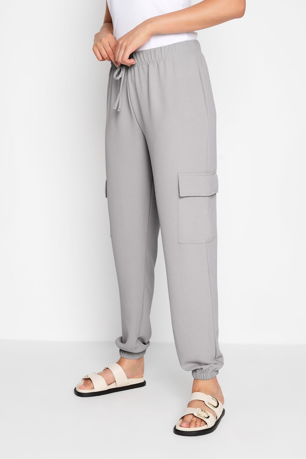 

Спортивные брюки в практичном стиле с манжетами Long Tall Sally, серый