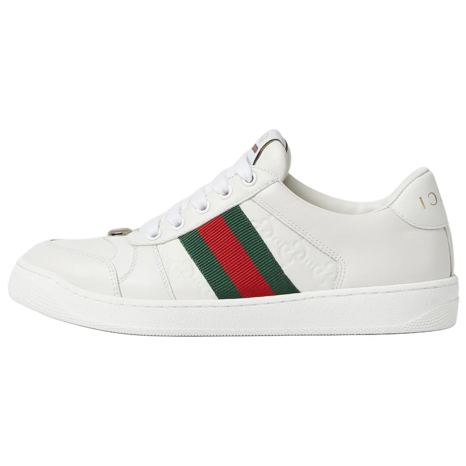 GUCCI Кроссовки Women's Screener 'GG Embossed White Green Red' Women's