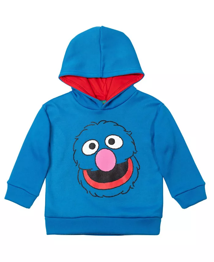 

Детская флисовая толстовка с капюшоном для мальчиков Sesame Street, синий