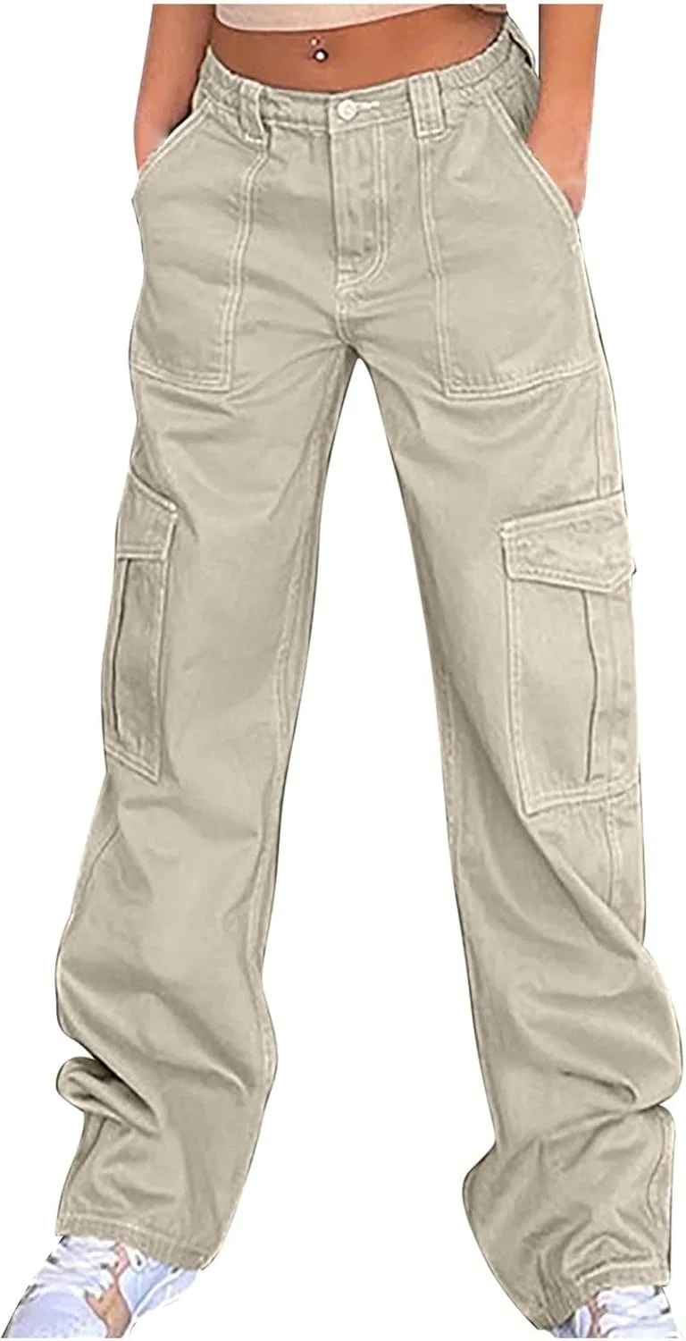 Активные штаны, широкие, Khaki