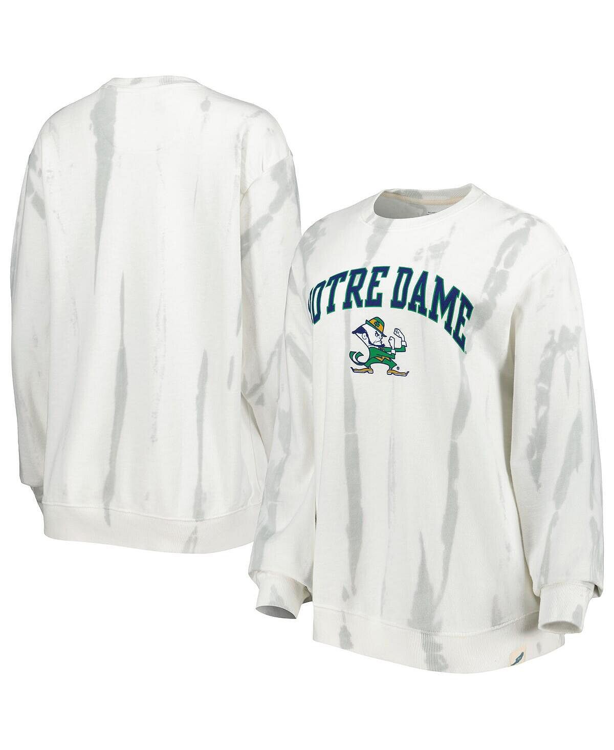 

Мужской белый, серебристый пуловер Notre Dame Fighting Irish Classic Arch Dye Terry Pullover League Collegiate Wear