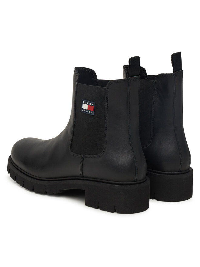 Классические ботильоны Tjw Chelsea Leather Boot EN0EN02825 Tommy Jeans, черный — фото 3