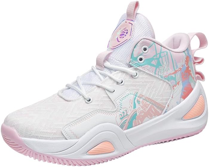 

Мужские кроссовки на шнуровке, спортивная обувь с амортизацией и дышащие, для бега, баскетбола, тренировок в зале, подходят для всех сезонов Hhhchpm, розовый