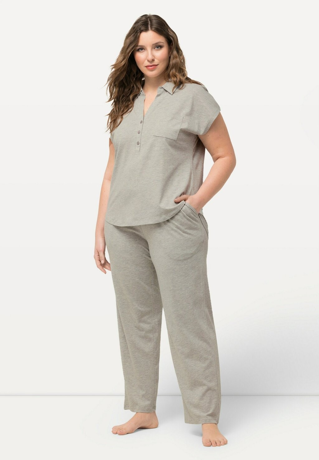 

Пижамный комплект SET Ulla Popken, цвет Mottled Light Grey
