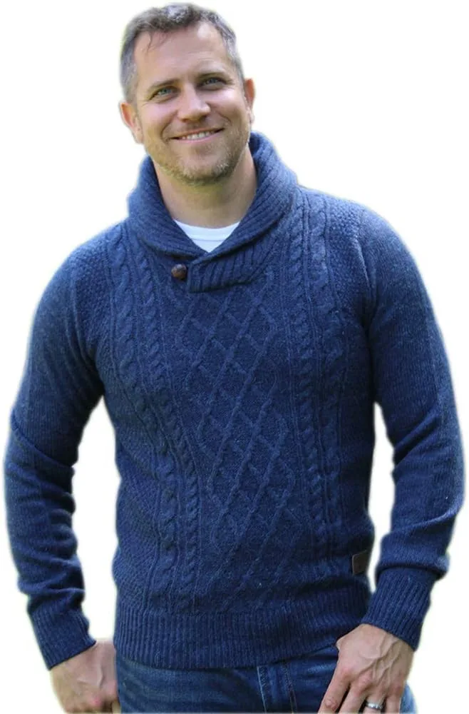 

Свитер в ирландском стиле Killarney, шаль-воротник, 15% шерсть, 85% акрил Emerald Isle