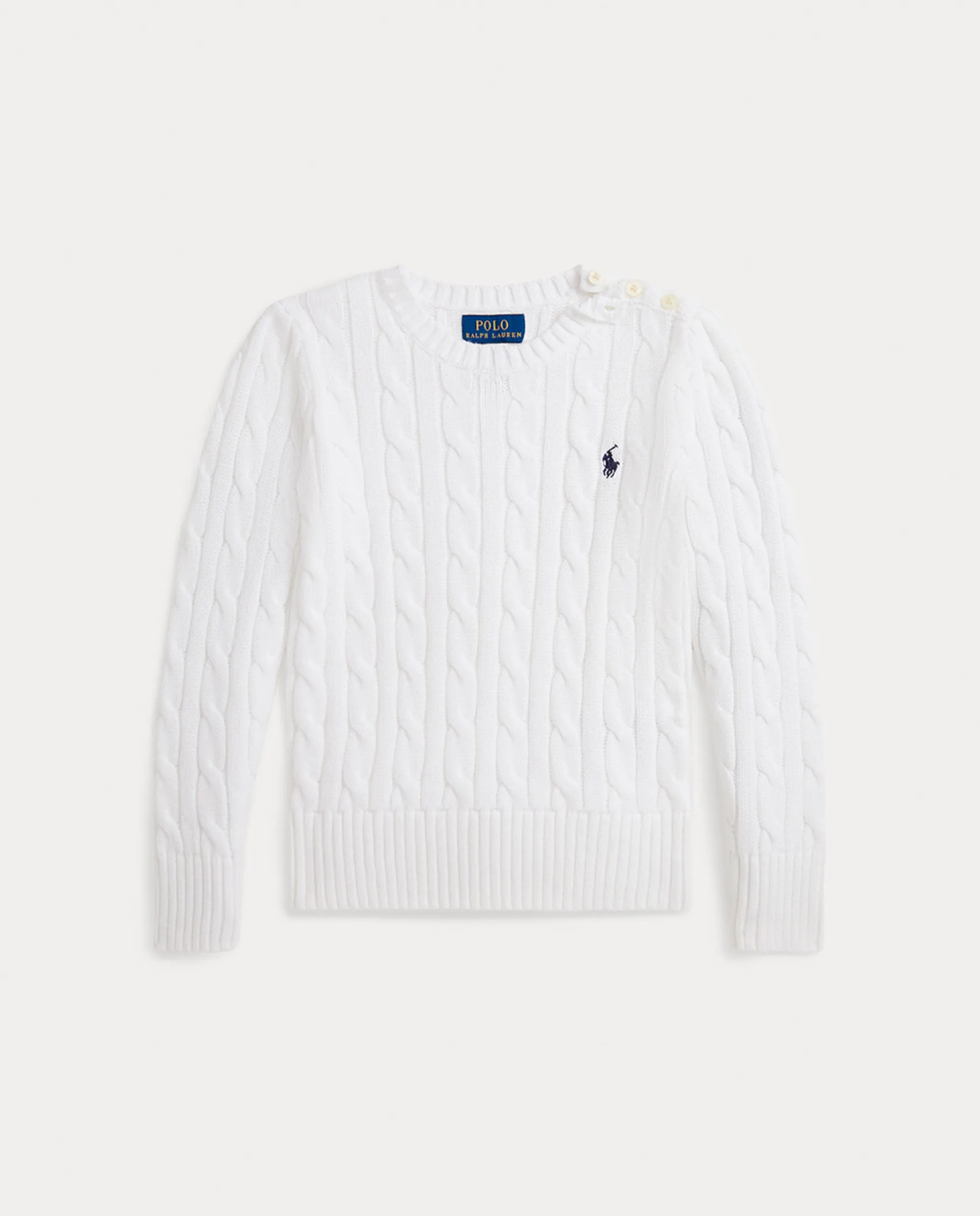 

Детская хлопковая кофта с узором "восьмерки" Polo Ralph Lauren, белый