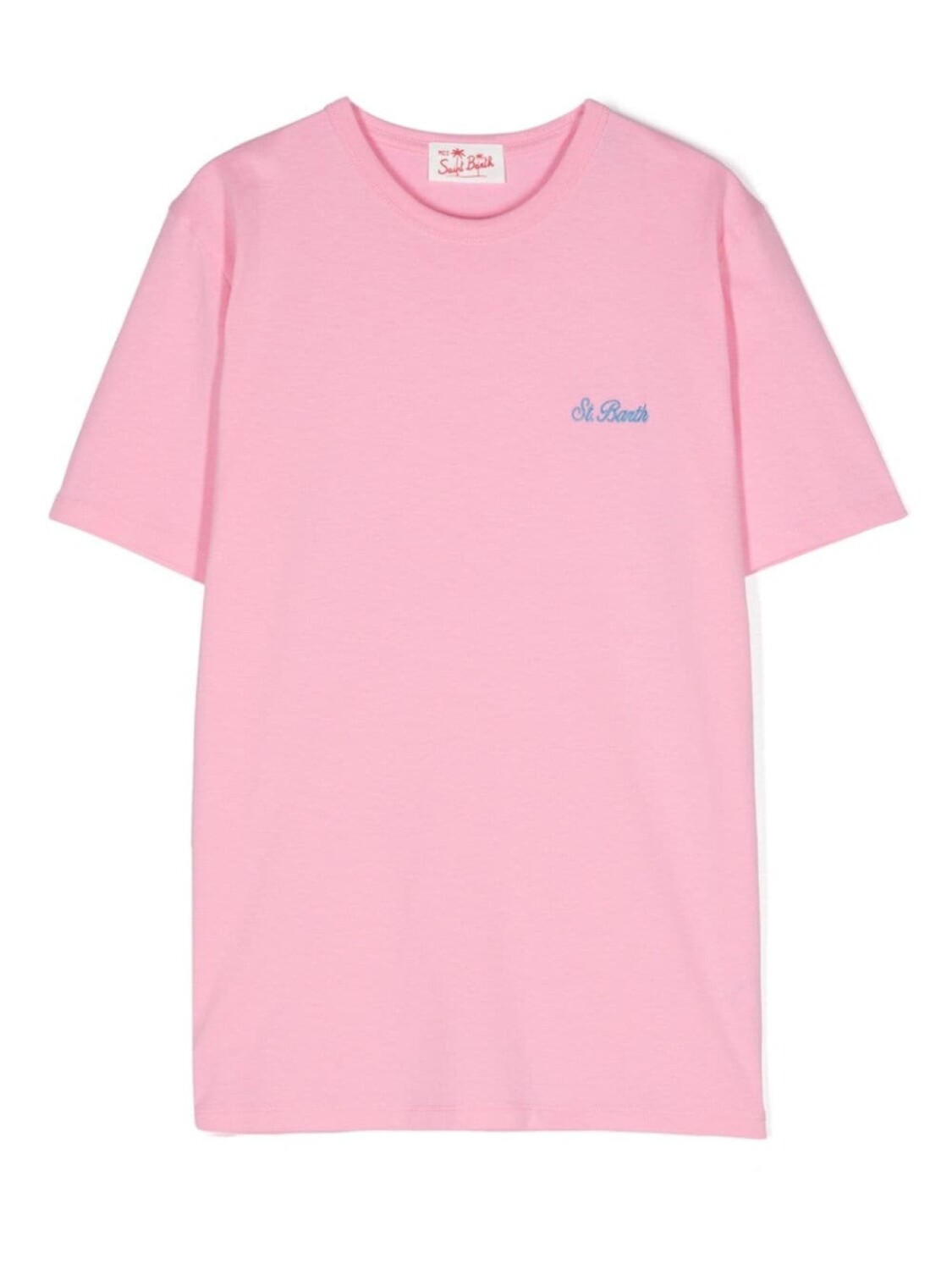 

MC2 Saint Barth Kids футболка с вышитым логотипом, розовый