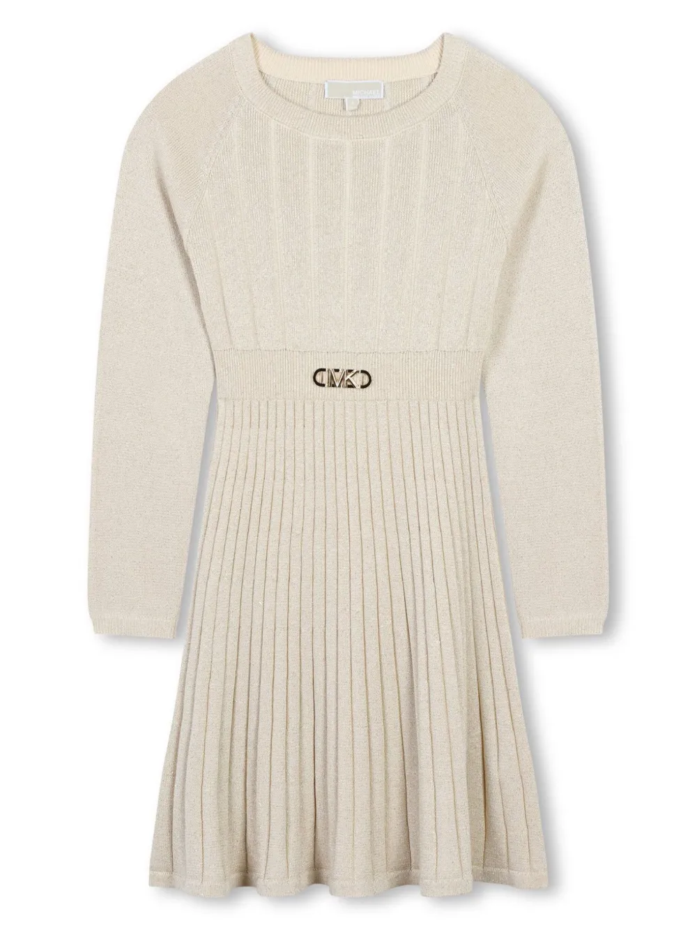 

Трикотажное платье со складками Michael Kors Kids, нейтральный