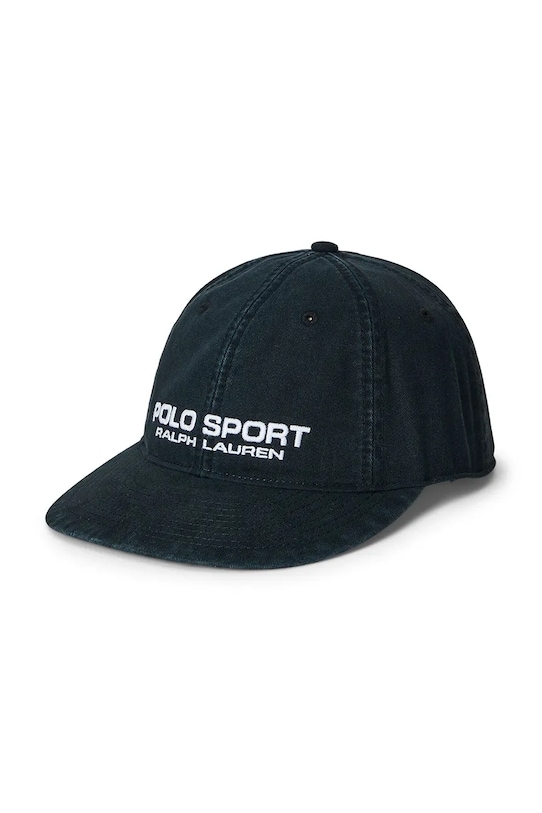 

Хлопковая кепка с козырьком Polo Ralph Lauren, черный