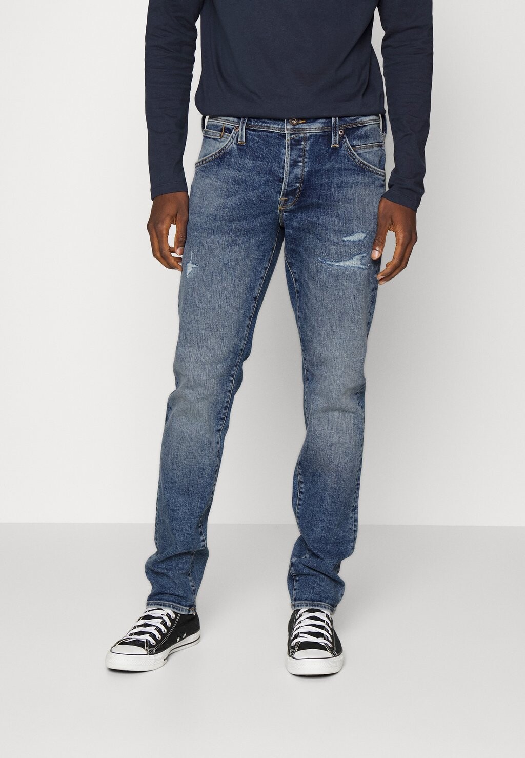 

Джинсы-сигареты JJIGLENN JJFOX Jack & Jones, синий деним