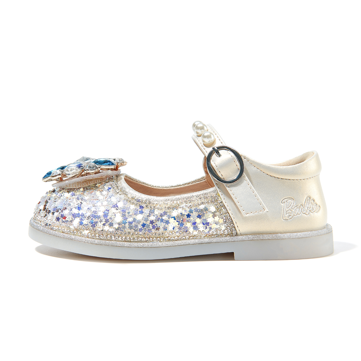 

Barbie Кожаные низкие кроссовки ecru детские