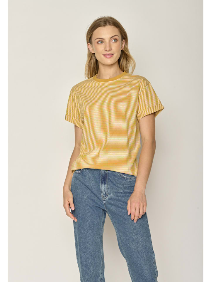 

Базовая футболка в золотые полоски GreenBomb