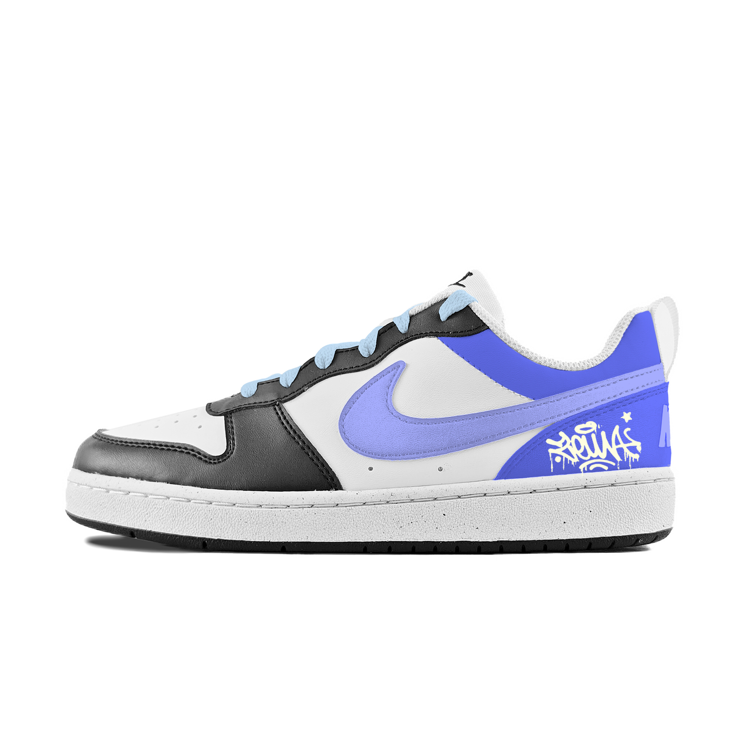 

Nike Антискользящие износостойкие низкие детские скейтерские кеды Court Borough белые для подростков