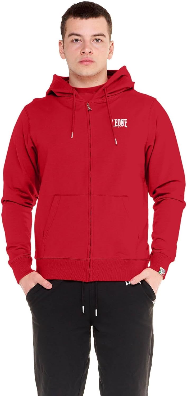 

Мужская толстовка с капюшоном Leone 1947 Apparel с небольшим логотипом, красный