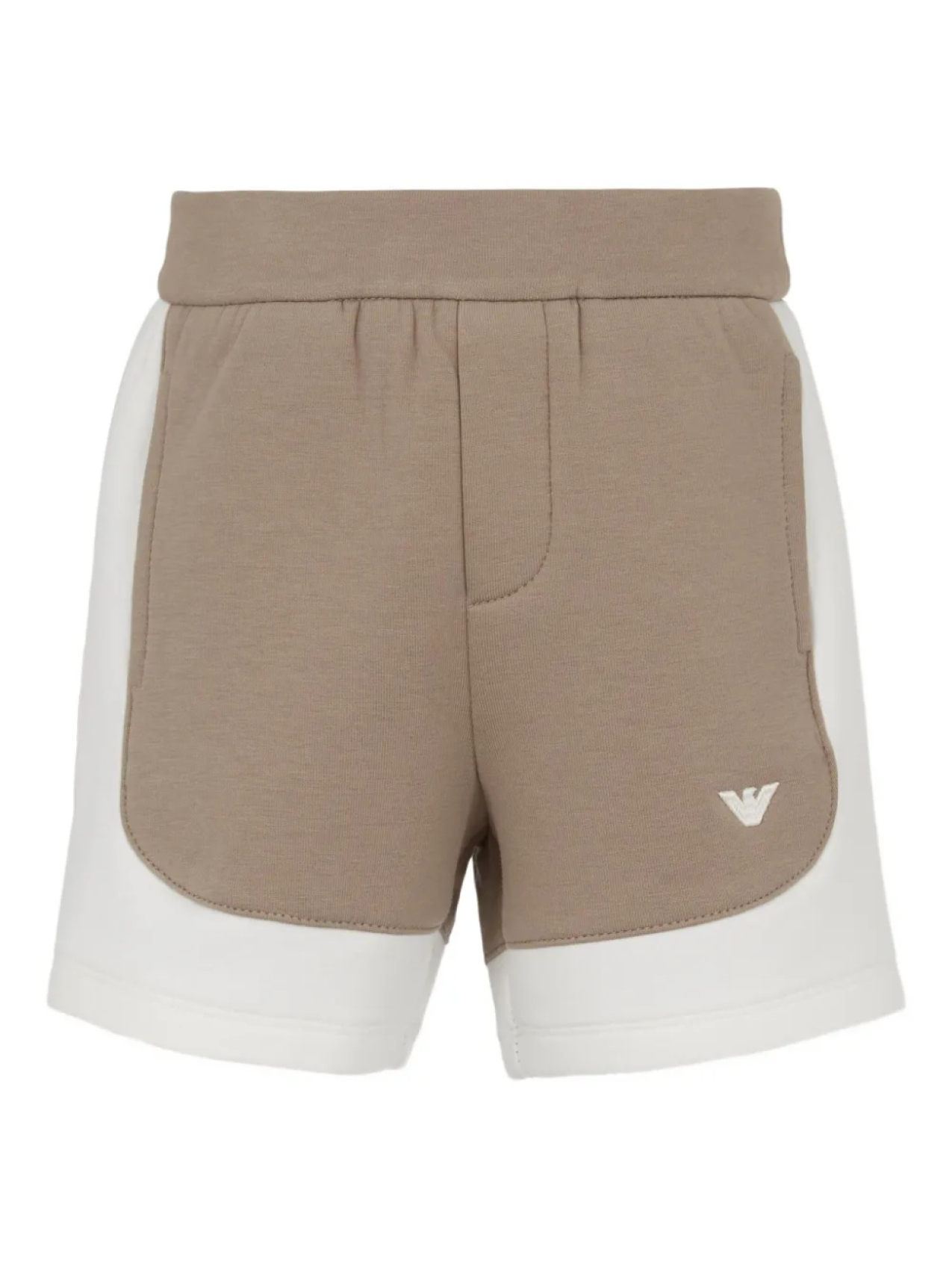 

Детские шорты Emporio Armani Kids с эластичной талией и вставками, коричневый