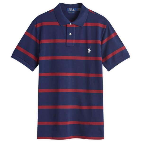 

Полосатая рубашка-поло Polo Ralph Lauren, синий