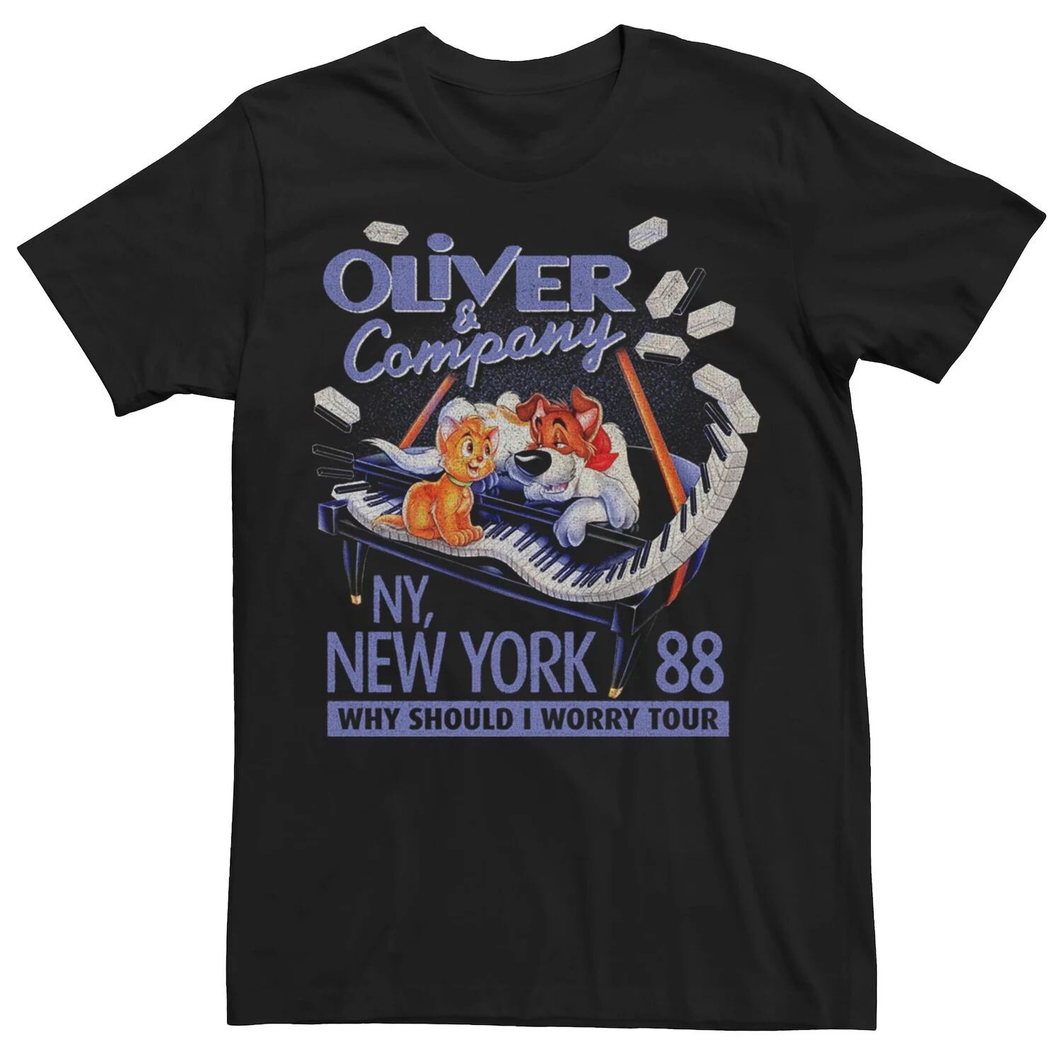 

Мужская футболка Oliver And Company New York Piano Tour Licensed Character