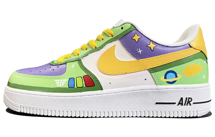 

Кроссовки Nike Air Force 1 Skateboard Shoes Men Low-Top Green/Yellow/Purple